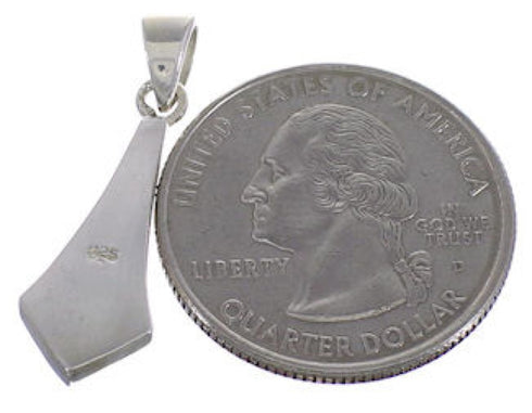 Sterling Silver Jet And Opal Inlay Pendant FX30792